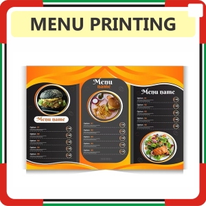 Menu Printing in Dubai