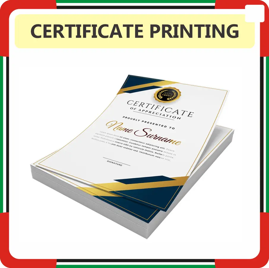 Certificate Printing in Dubai