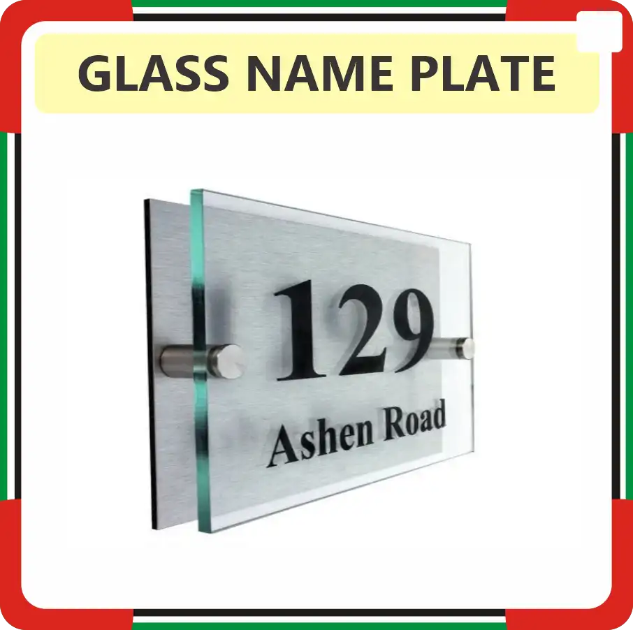 Glass Name Plate Maker in UAE