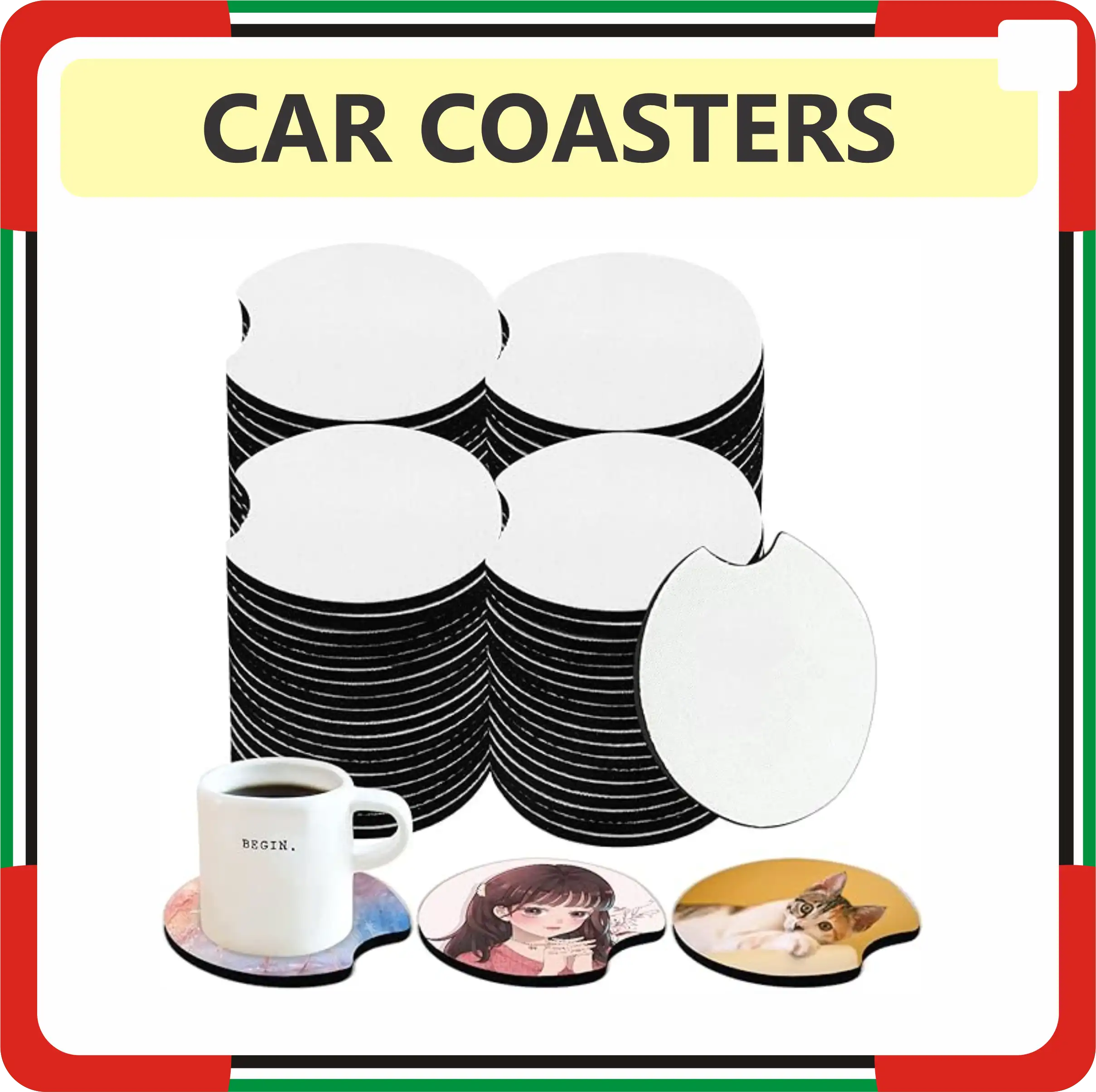 Car Coasters Printing in Dubai UAE