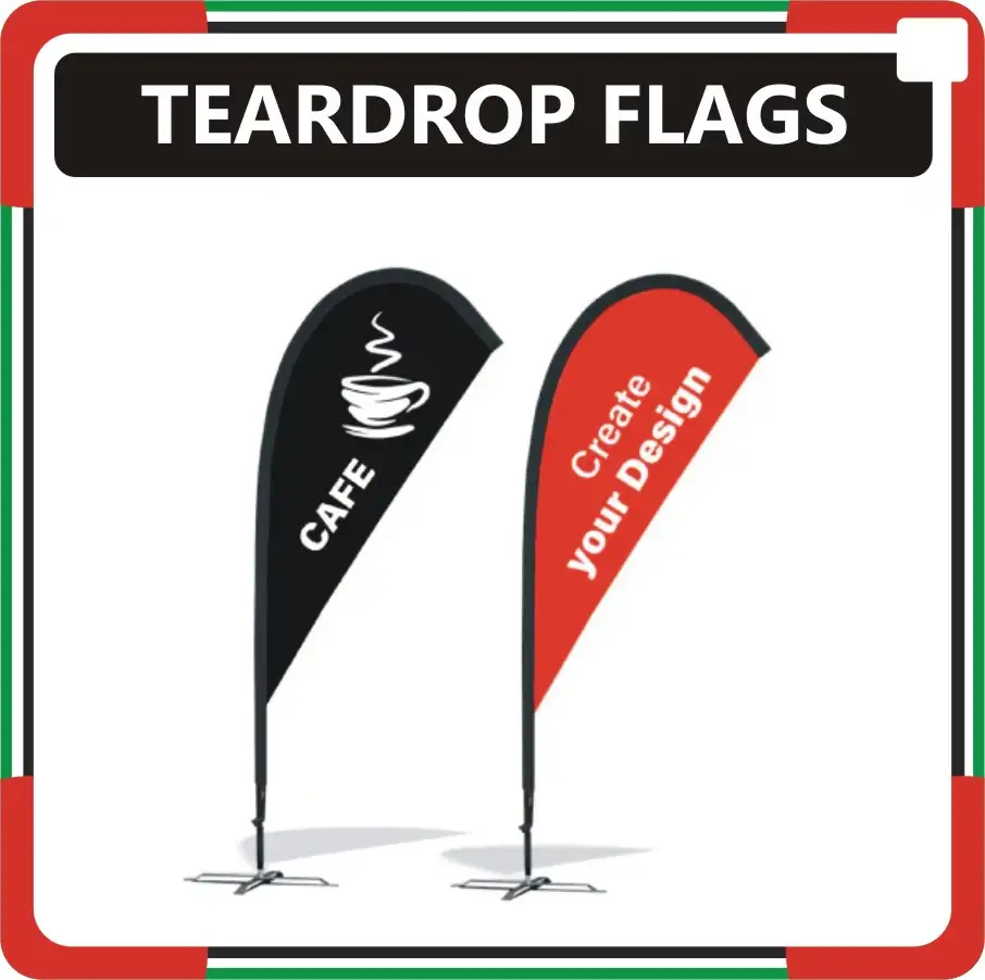 Teardrop Flags Printing Online in Dubai