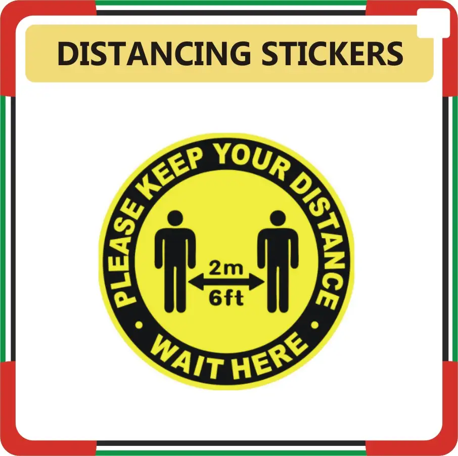 Social Distancing Stickers Printing Online in Dubai UAE